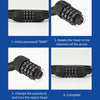 Bicycle Portable Four Password Ring Locks Outdoor Anti-Theft Lock(Black)