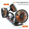 F4310 360-Degree Rotating Adjustable Car Three-Head Fan, Style:5V USB Universal