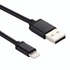 1m 3A 8 Pin to USB Data Sync Charging Cable for iPhone, iPad, Diameter: 4 cm(Black)
