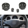 1 Pair Car Steering Wheel Switch Buttons Panel for Mercedes-Benz W204 2007-2014, Left Driving(Black)