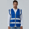 Multi-pockets Safety Vest Reflective Workwear Clothing, Size:L-Chest 118cm(Blue)
