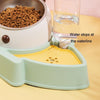 Elevated Cat Bowl Set with Waterer - Blue - Slow Feeder