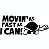 10 PCS Moving As Fast as I Can Pattern Reflective Decal Car Sticker, Size: 14.8x6cm(Black)