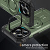 For iPhone 14 Pro Lens Holder MagSafe Phone Case(Army Green)