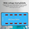 A5B 100W 10 Ports USB Smart Charging Station with Indicator Light, EU Plug