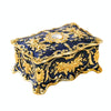 Enamel Zinc Alloy Jewelry Storage Treasure Box Epoxy Home Decoration(Royal Blue)