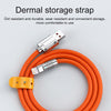 Mech Series 6A 120W USB to 8 Pin Metal Plug Silicone Fast Charging Data Cable, Length: 1.2m(Yellow)