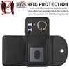 For Samsung Galaxy S25 5G Ring Holder Card Bag Skin Feel Phone Case(Black)