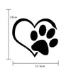 20 PCS Car Sticker Reflective Love Footprints Car Sticker Dog Footprints(Silver)