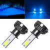 2 PCS H3 DC9-36V / 36W / 8000K / 6000LM IP68 Car / Motorcycle Mini COB LED Headlight Lamps / Fog Light(Ice Blue Light)