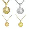 Three-Dimensional Sports Ball Pendant Necklace,Style: Women Football Champagne Gold