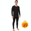 Men Women Gold Velvet Thickened Cold-Proof Thermal Underwear Set, Color: Male Black(L)