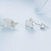 S925 Sterling Silver Platinum Plated Crystal Rose Butterfly Light Color Changing Earrings(BSE978)