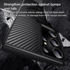For Samsung Galaxy S23 Ultra 5G Carbon Fiber MagSafe Phone Case with 360 Degree Rotating Holder(Black Gold)