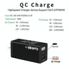 Carbon Fiber GaN PD65W Type-C + QC3.0 USB Quick Charger, AU Plug(White)