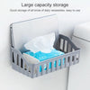 Bathroom Shelf hole-free Wall Hanging Seamless Storage Basket(White)