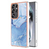 For Samsung Galaxy S25 Ultra 5G Electroplating Marble Dual-side IMD Phone Case(Blue 018)
