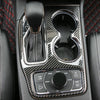 2 PCS Car Water Cup Panel Carbon Fiber Decorative Sticker for Jeep Grand Cherokee 2016-2018