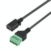 Mini 5 Pin Female to 5 Pin Pluggable Terminals Solder-free USB Connector Solderless Connection Adapter Cable, Length: 30cm