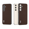 For Samsung Galaxy S24+ 5G ABEEL Carbon Fiber Texture Protective Phone Case(Dark Brown)