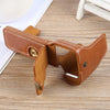 For Sony ILCE-7CM2 / Alpha 7C II Glossy PU Leather Camera Half Case Base(Brown)