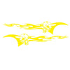 2 PCS/Set D-964 Skull Flame Pattern Car Modified Decorative Sticker(Yellow)