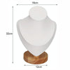 Solid Wood Large Size Portrait Necklace Display Stand Heart Shaped Necklace Counter Display Stand(White)