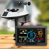 Wireless Weather Station Wind Speed Rain And Wind Direction Detection Weather Forecast Clock(Black)