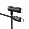 hoco U135 USB-C / Type-C to 8 Pin, USB-C / Type-C Incredible 2 in 1 Charging Data Cable, Length:1m(Black)