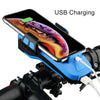 USB Charging Bicycle Light Front Handlebar Led Light   with Holder & Electric Horn2400mAh Battery(Red)