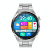 KT62 1.36 inch TFT Round Screen Smart Watch Supports Bluetooth Call/Blood Oxygen Monitoring, Strap:Steel Strap(Silver)