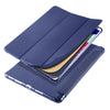 For iPad Pro 10.5 inch / Air 3 10.5 inch 3-folding Horizontal Flip PU Leather + Shockproof TPU Case with Holder & Pen Slot(Dark Blue)