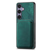 For Samsung Galaxy S25+ 5G Retro Leather Card Bag Magnetic Phone Case(Green)