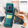 For Samsung Galaxy A36 JEEHOOD J06 British Style RFID MagSafe Card Bag PU Phone Case(Green)