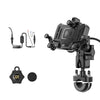Motorcycle Bracket Crab Navigation Phone Bracket,Style U-shaped+15W Wireless Charging
