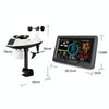 Wireless Weather Station Wind Speed Rain And Wind Direction Detection Weather Forecast Clock(Black)