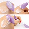 2pcs Dual Head Silicone Face Mask Brush Face Cleansing Massage Brush Mud Mask Applicator(Purple)