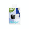 45W PD3.0 + 2 x QC3.0 USB Multi Port Quick Charger, US Plug(Black)