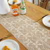 Widened And Stitched Rustic Knitted Hollow Tablecloth, Size: 30x140cm(Phoenix Double Stitching)