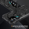 For Samsung Galaxy S24 5G Lens Holder MagSafe Phone Case(Black)