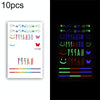 10 PCS Waterproof Color Luminous Tattoo Sticker Face Sticker(EX-006)
