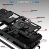 For Samsung Galaxy S25 Ultra 5G Sliding Camshield TPU Hybrid PC Phone Case with Holder(Black)