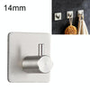 Stainless Steel Cylinder Hanger Bathroom Non-perforated Storage Clothes Hook, Size:14mm(Silver)