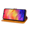 Business Style Oil Wax Texture Horizontal Flip Leather Case for Xiaomi Redmi Note7, with Holder & Card Slots & Wallet(Brown)