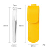 2 PCS Stainless Steel Nose Hair Clip Round Ring Nose Hair Trimmer, Specification: Nose Hair Clip+Yellow Case