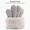 Winter Touch Screen Gloves Women Men Warm Stretch Knit Mittens Imitation Wool Thicken Full Finger Gloves(C-Navy Blue)