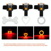 USB Charging Red Blue Color Riding Light Rear Lamp Safety Warning Light (Cancer Style)