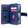 For Redmi K70 Multi-Function Wallet 10 Card Slots Leather Phone Case(Dark Blue)