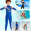 DIVE & SAIL Children Sun Protection Long Sleeve Quick Dry Diving Suit, Size: XL(Boys Black)