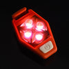 Multifunctional Outdoor Bicycling Running Warning Light Bicycle Taillight LED Back Clip Light(Red)